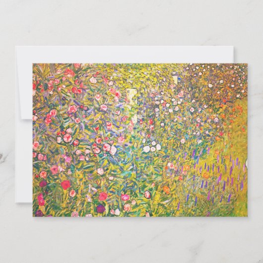 Gustav Klimt Pink Blume Einladung (Vorderseite)