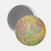 Gustav Klimt Pink Blume Magnet (Vorderseite/Rückseite)