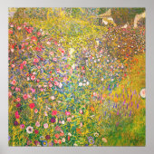Gustav Klimt Pink Blume Poster (Vorne)