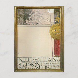 Gustav Klimt: Plakat für die erste Kunstausstellun Postkarte