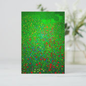 Gustav Klimt Poppy Field Begleitkarte (Stehend Vorderseite)