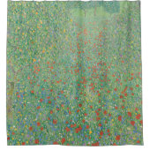 Gustav Klimt Poppy Field Duschvorhang (Vorderseite)