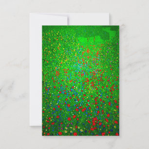 Gustav Klimt Poppy Field Einladung