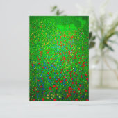 Gustav Klimt Poppy Field Einladung (Stehend Vorderseite)