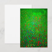 Gustav Klimt Poppy Field Einladung (Vorne/Hinten)
