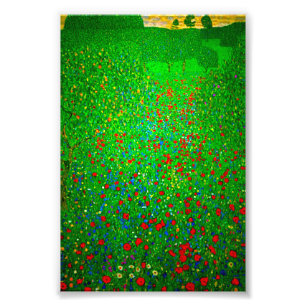 Gustav Klimt Poppy Field Fotodruck