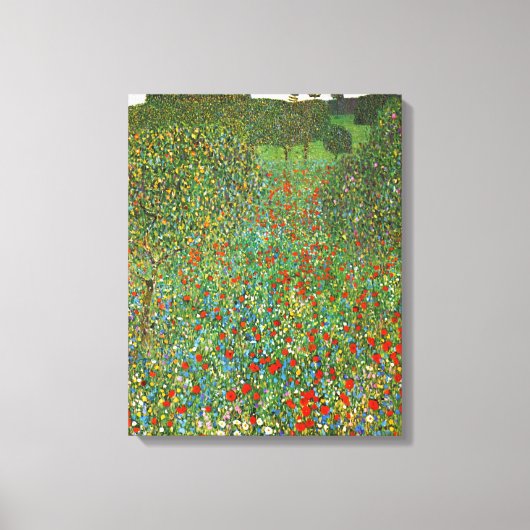Gustav Klimt Poppy Field Leinwanddruck (Vorderseite)