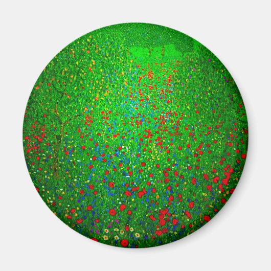 Gustav Klimt Poppy Field Magnet (Vorne)