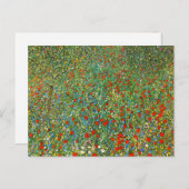 Gustav Klimt Poppy Field Postcard Postkarte (Vorne/Hinten)