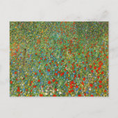Gustav Klimt Poppy Field Postcard Postkarte (Vorderseite)