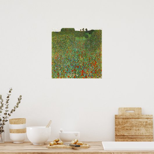Gustav Klimt Poppy Field Poster (Küche)