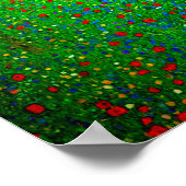 Gustav Klimt Poppy Field Poster (Ecke)