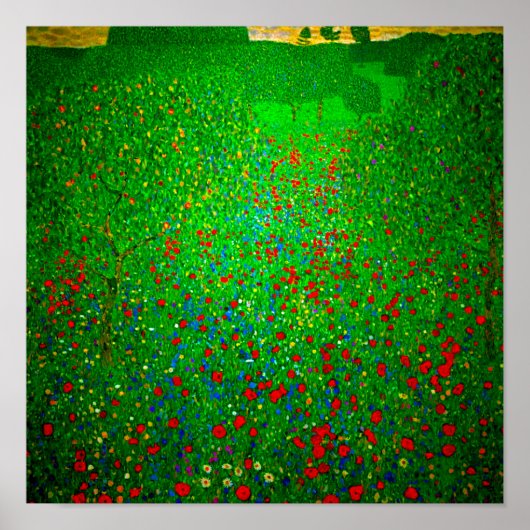 Gustav Klimt Poppy Field Poster (Vorne)