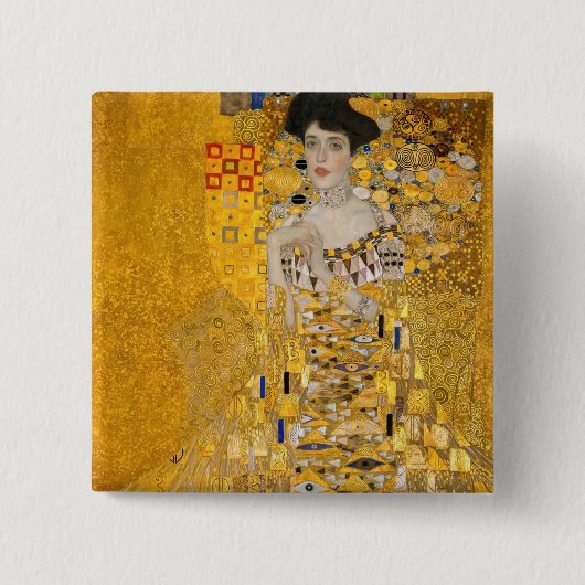 Gustav Klimt - Portrait Adele Bloch-Bauer I Button (Vorderseite)
