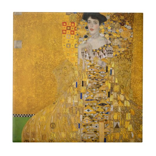 Gustav Klimt - Portrait Adele Bloch-Bauer I Fliese (Vorderseite)