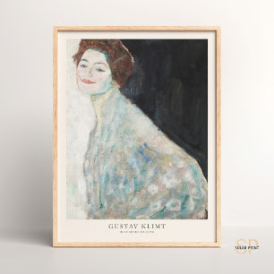 Gustav Klimt Portrait einer Dame in weißer Malerei Poster