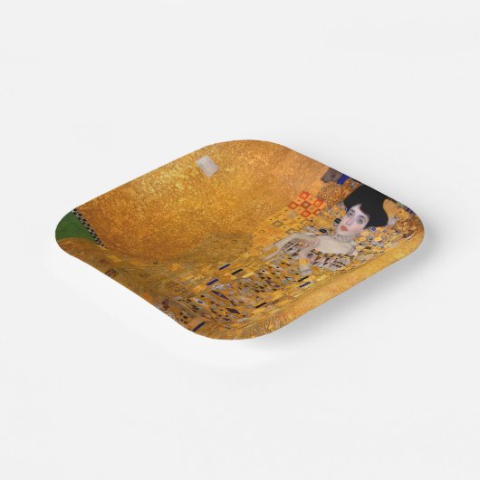 Gustav Klimt Portrait Pappteller (Gewinkelt)