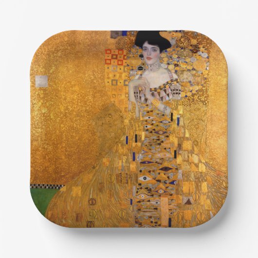 Gustav Klimt Portrait Pappteller (Vorderseite)