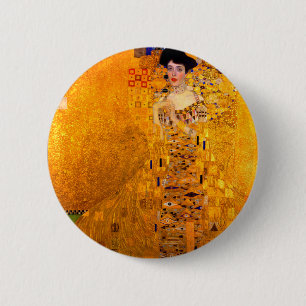 Gustav Klimt Portrait von Adele Bloch Bauer Button