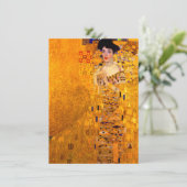 Gustav Klimt Portrait von Adele Bloch Bauer Einladung (Stehend Vorderseite)