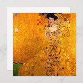 Gustav Klimt Portrait von Adele Bloch Bauer Einladung (Vorne/Hinten)