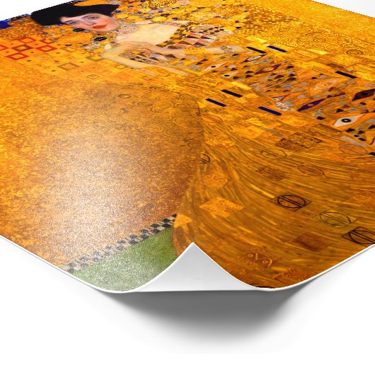 Gustav Klimt Portrait von Adele Bloch Bauer Fotodruck (Ecke)