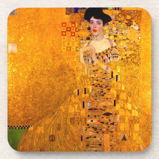 Gustav Klimt Portrait von Adele Bloch Bauer Getränkeuntersetzer (Vorderseite)