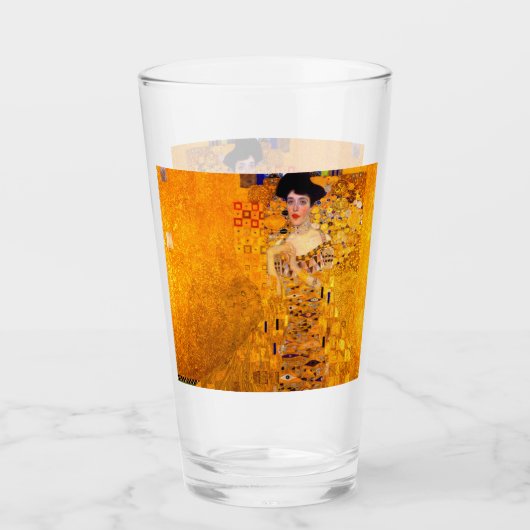 Gustav Klimt Portrait von Adele Bloch Bauer Glas (Vorderseite)