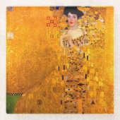 Gustav Klimt Portrait von Adele Bloch Bauer Glasuntersetzer (Vorderseite)