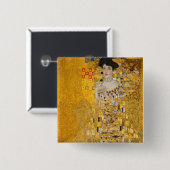 Gustav Klimt - Portrait von Adele Bloch-Bauer I Button (Vorne & Hinten)