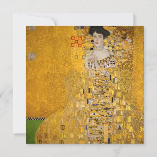Gustav Klimt - Portrait von Adele Bloch-Bauer I Dankeskarte (Vorderseite)