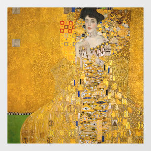 Gustav Klimt - Portrait von Adele Bloch-Bauer I Fensteraufkleber