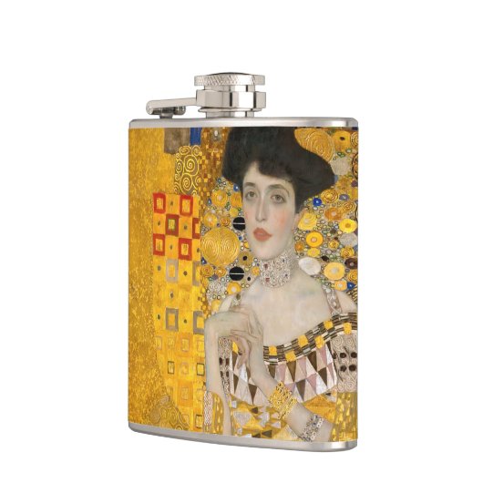Gustav Klimt - Portrait von Adele Bloch-Bauer I Flachmann (Links)