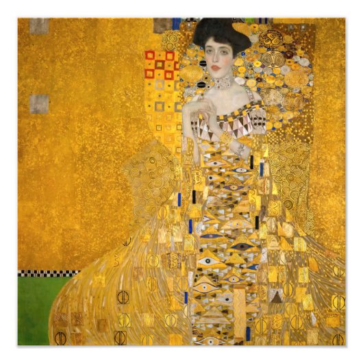 Gustav Klimt - Portrait von Adele Bloch-Bauer I Fotodruck (Vorne)