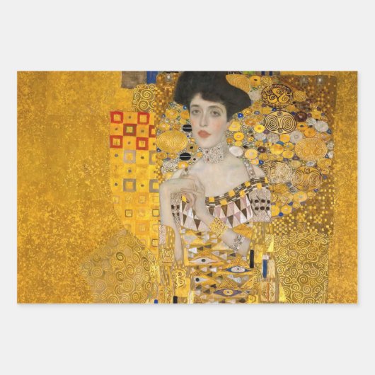 Gustav Klimt - Portrait von Adele Bloch-Bauer I Geschenkpapier Set (Vorderseite 3)