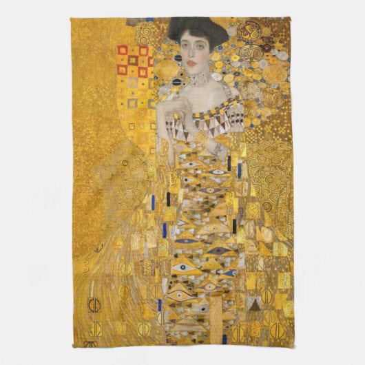 Gustav Klimt - Portrait von Adele Bloch-Bauer I Geschirrtuch (Vertikal)