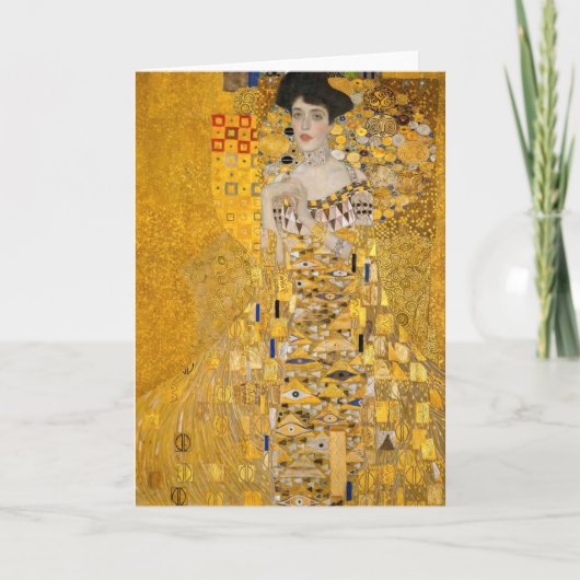 Gustav Klimt - Portrait von Adele Bloch-Bauer I Karte (Vorderseite)