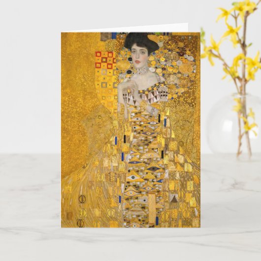 Gustav Klimt - Portrait von Adele Bloch-Bauer I Karte (Gelbe Blume)