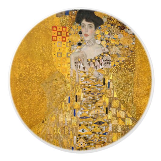 Gustav Klimt - Portrait von Adele Bloch-Bauer I Keramikknauf (Vorderseite)