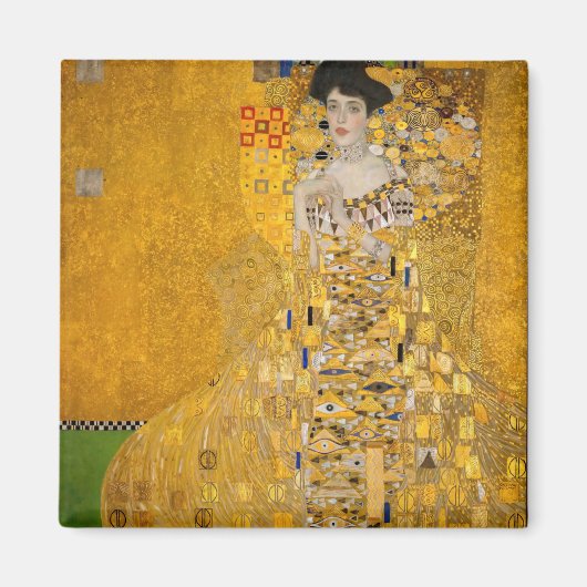 Gustav Klimt - Portrait von Adele Bloch-Bauer I Magnet (Vorne)