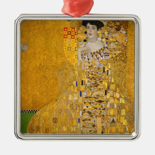 Gustav Klimt - Portrait von Adele Bloch-Bauer I Ornament Aus Metall (Vorne)