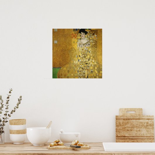 Gustav Klimt - Portrait von Adele Bloch-Bauer I Poster (Küche)