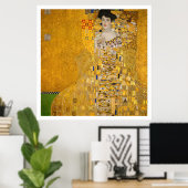 Gustav Klimt - Portrait von Adele Bloch-Bauer I Poster (Heimbüro)