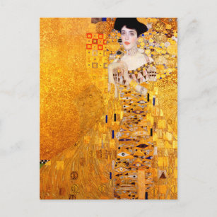 Gustav Klimt Portrait von Adele Bloch-Bauer I Postkarte