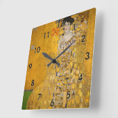 Gustav Klimt - Portrait von Adele Bloch-Bauer I Quadratische Wanduhr (Winkel)