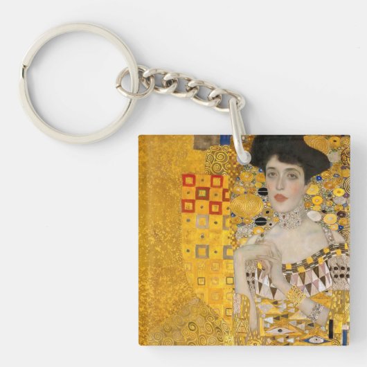 Gustav Klimt - Portrait von Adele Bloch-Bauer I Schlüsselanhänger (Vorderseite)