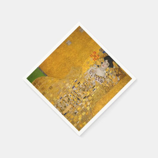 Gustav Klimt - Portrait von Adele Bloch-Bauer I Serviette (Ecke)