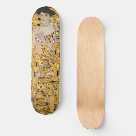 Gustav Klimt - Portrait von Adele Bloch-Bauer I Skateboard (Vorderseite)