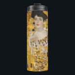 Gustav Klimt - Portrait von Adele Bloch-Bauer I Thermosbecher<br><div class="desc">Portrait von Adele Bloch-Bauer I - Gustav Klimt,  Oil on Leinwand,  1907</div>