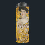 Gustav Klimt - Portrait von Adele Bloch-Bauer I Thermosbecher<br><div class="desc">Portrait von Adele Bloch-Bauer I - Gustav Klimt,  Oil on Leinwand,  1907</div>